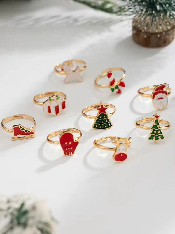 9 Pcs Geometric Rings Accessories