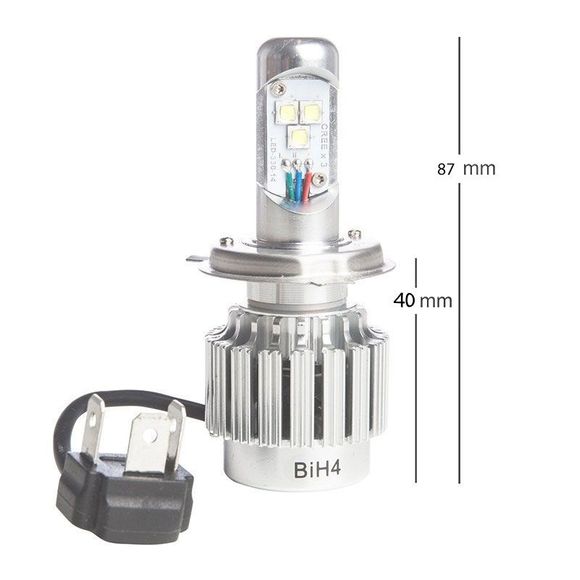 Tecno globe bulb LED VENTILATED BI H4 CODE AND CTR HEADLIGHT UniversalRef: Tg0192 / Led.H4.Ctr