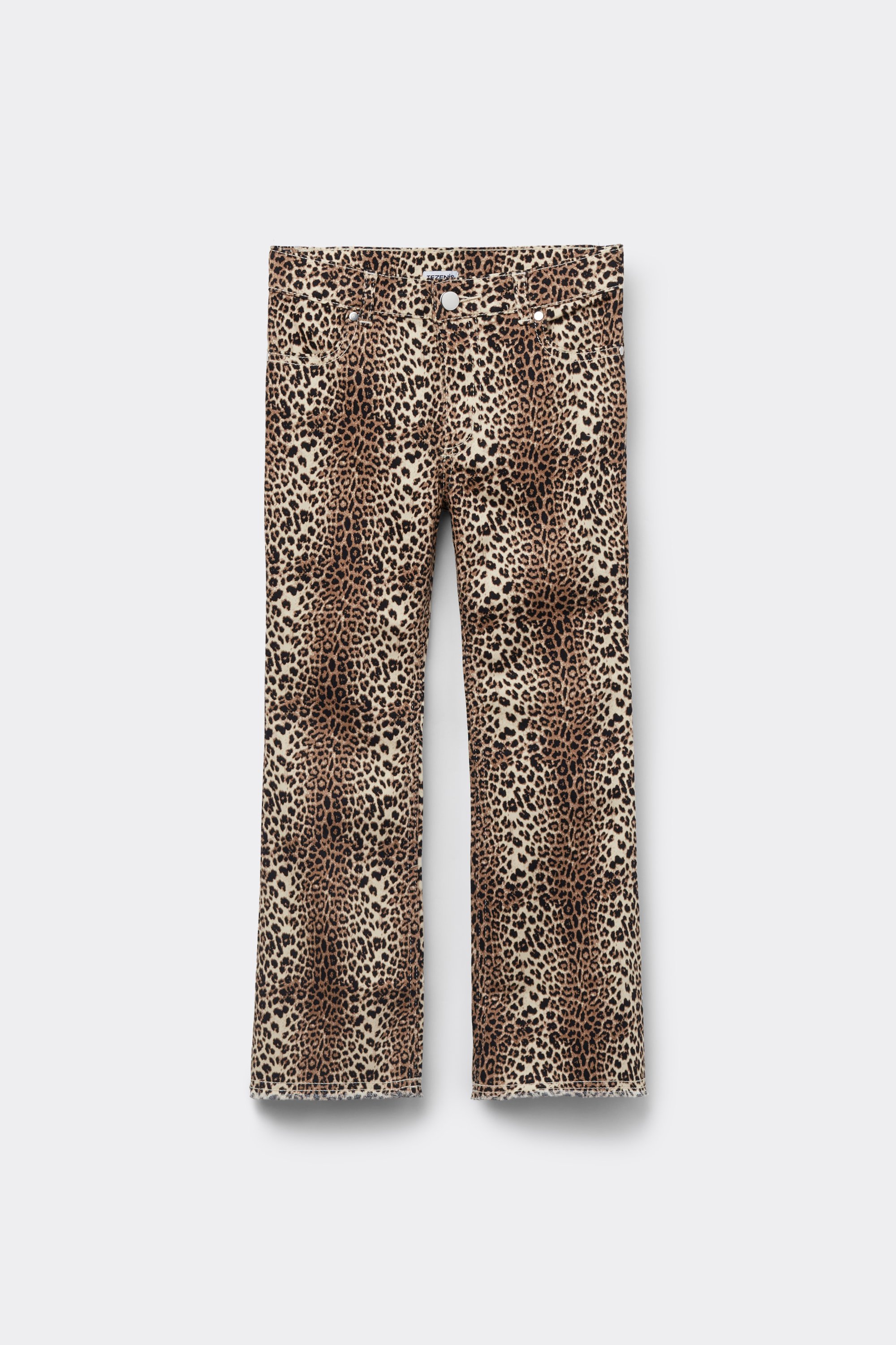 Flared Jeans with Zip and Button