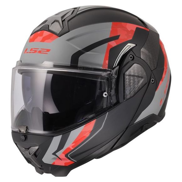 LS2 FF910 ADVANT II Modular Helmet - GLIDE - Black / RedRef: LS1304