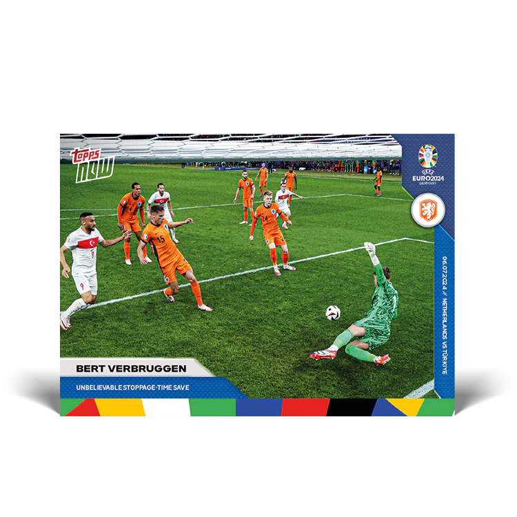 Bert Verbruggen - Unbelievable stoppage-time save - EURO 2024 TOPPS NOW® Card 51