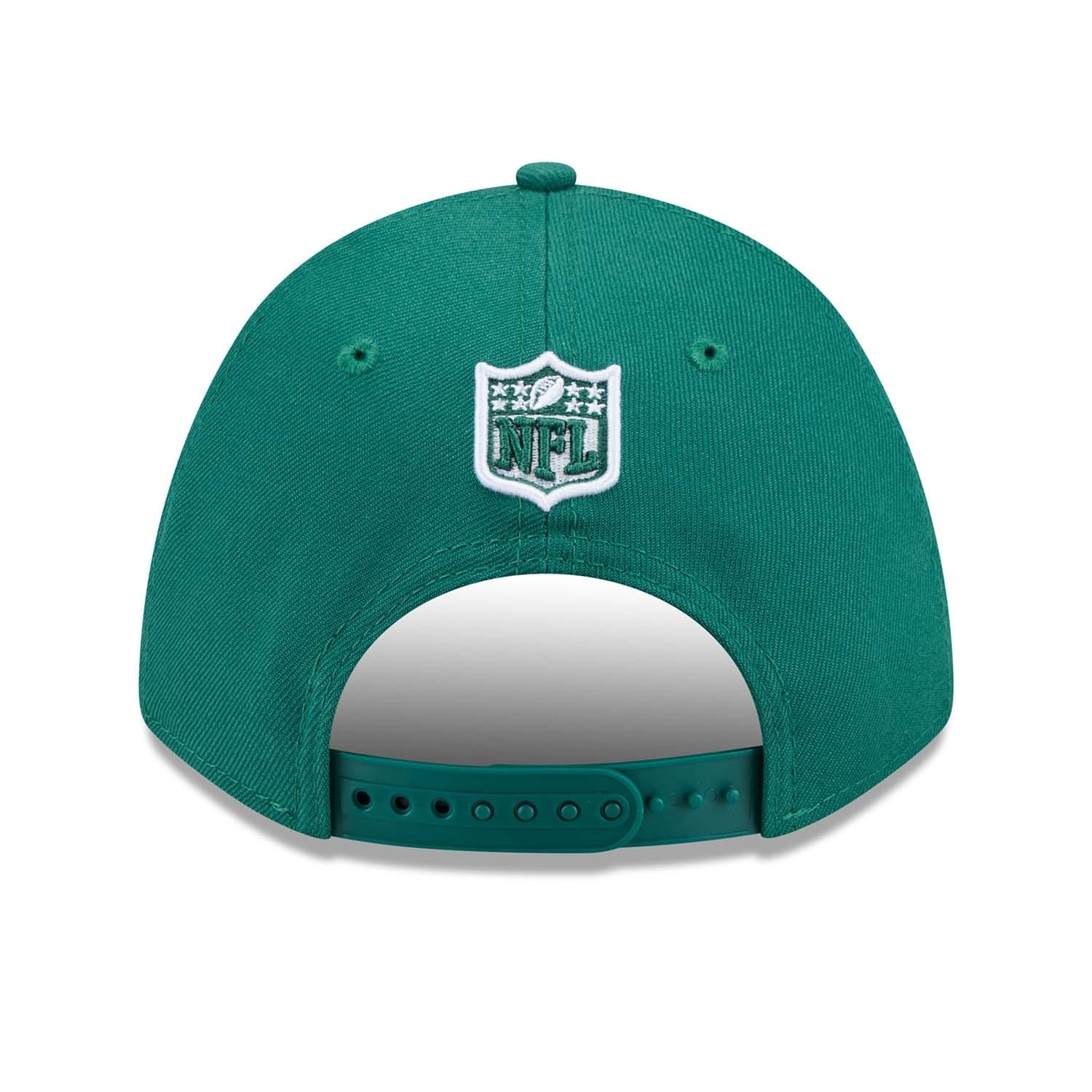 New York Jets NFL Team Logo New Era 9FORTY M-Crown Snapback Cap Green