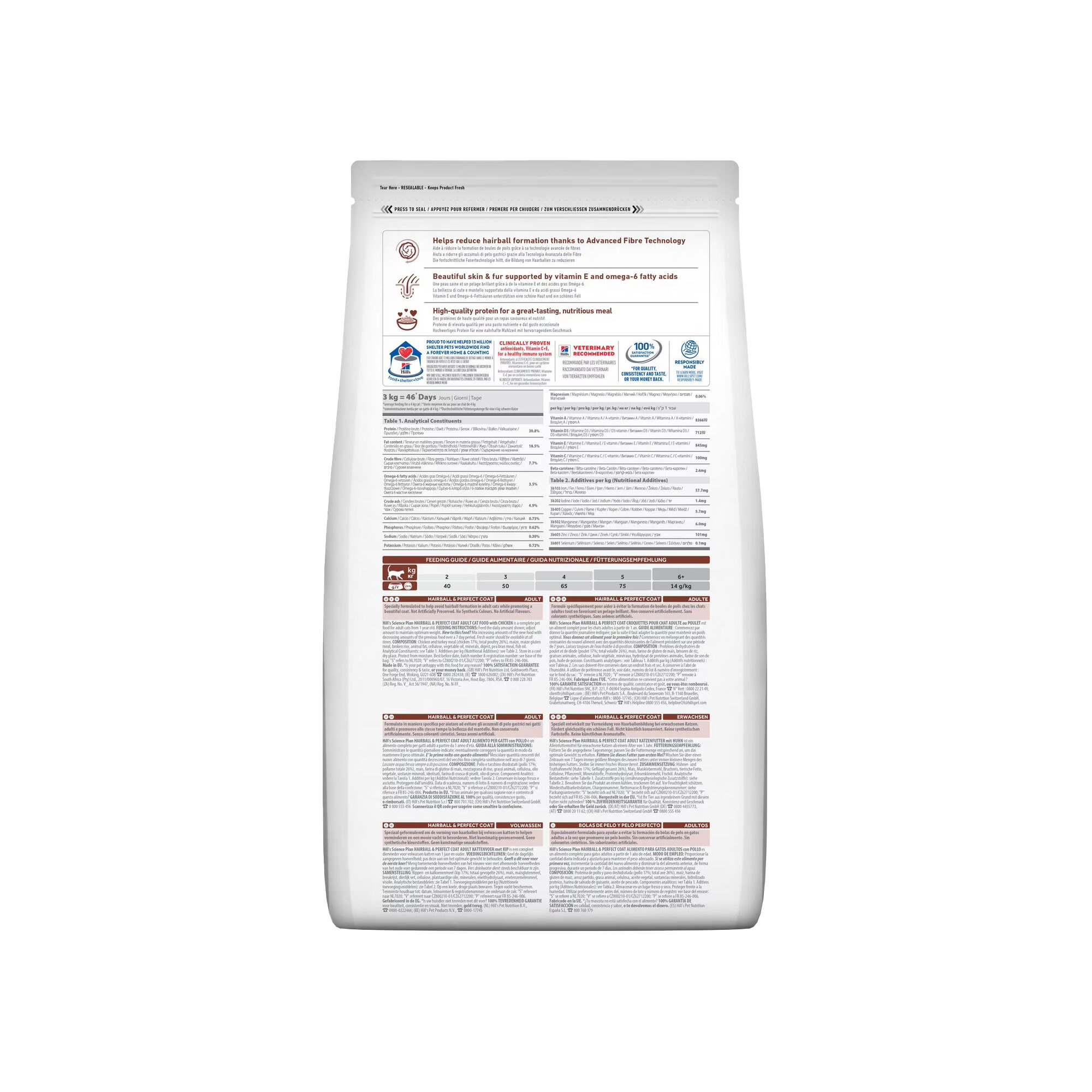 Hill's Science Plan Hairball & Perfect Coat - Cat Food - 1.5 kg