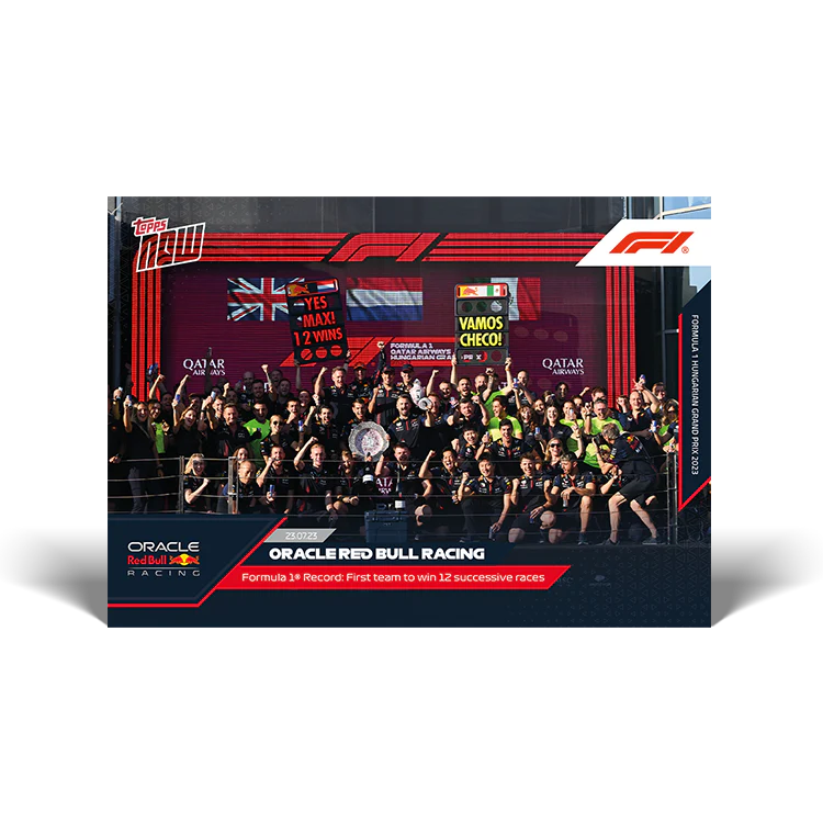 Topps UK - Formula 1 Record: First team to win 12 successive races - F1 TOPPS NOW® Card #33