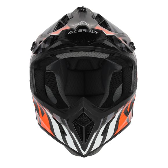Casque cross Acerbis STEEL CARBON ECE 2206 2024 - Noir / OrangeRef : AE5302