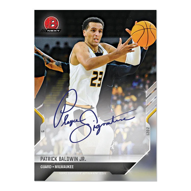 On-Card Auto # to 99 - Patrick Baldwin Jr.- 2021 Bowman NEXT TOPPS NOW® Basketball Card 5A