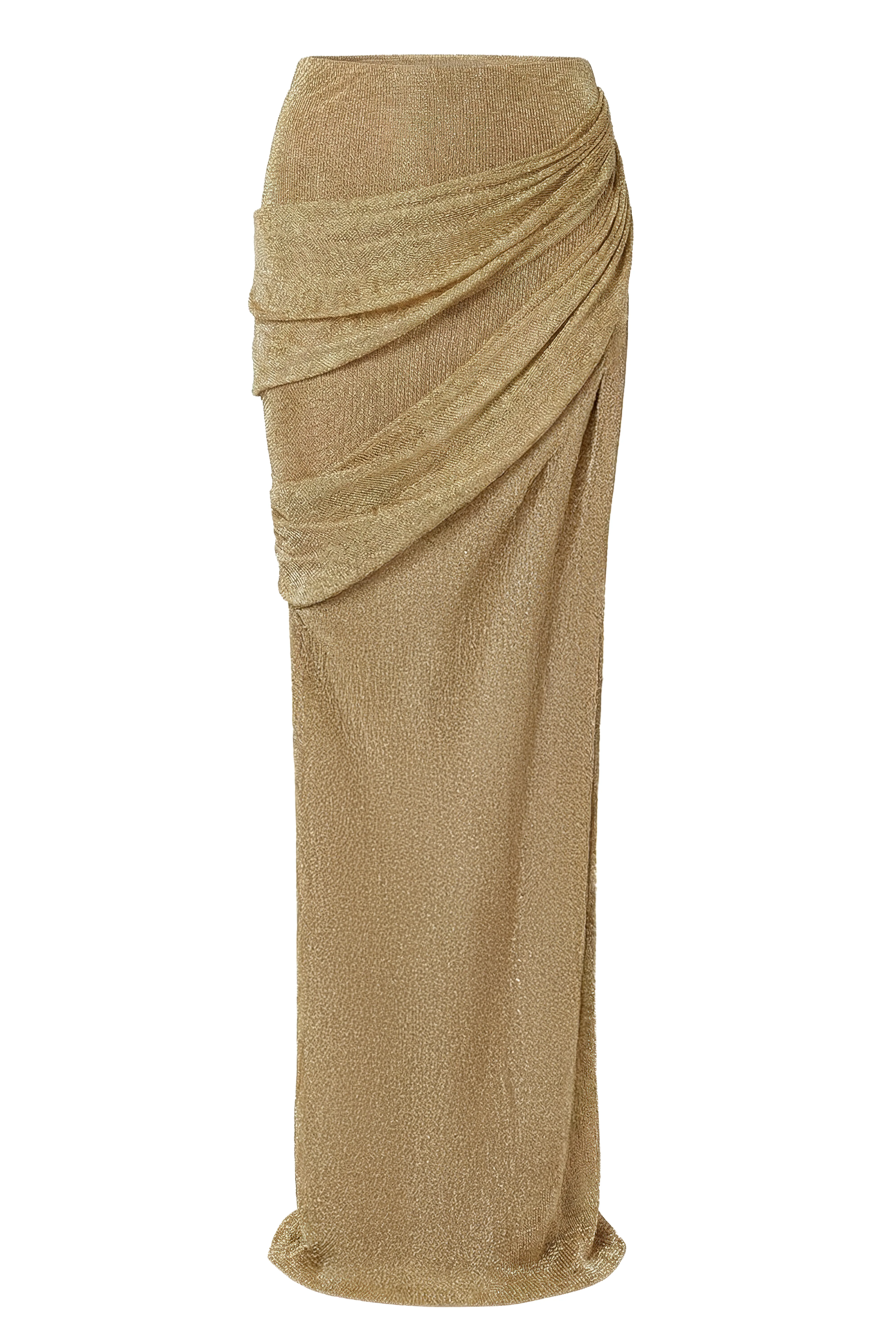 PRE-ORDER Gold Opulent Metallic Maxi Skirt