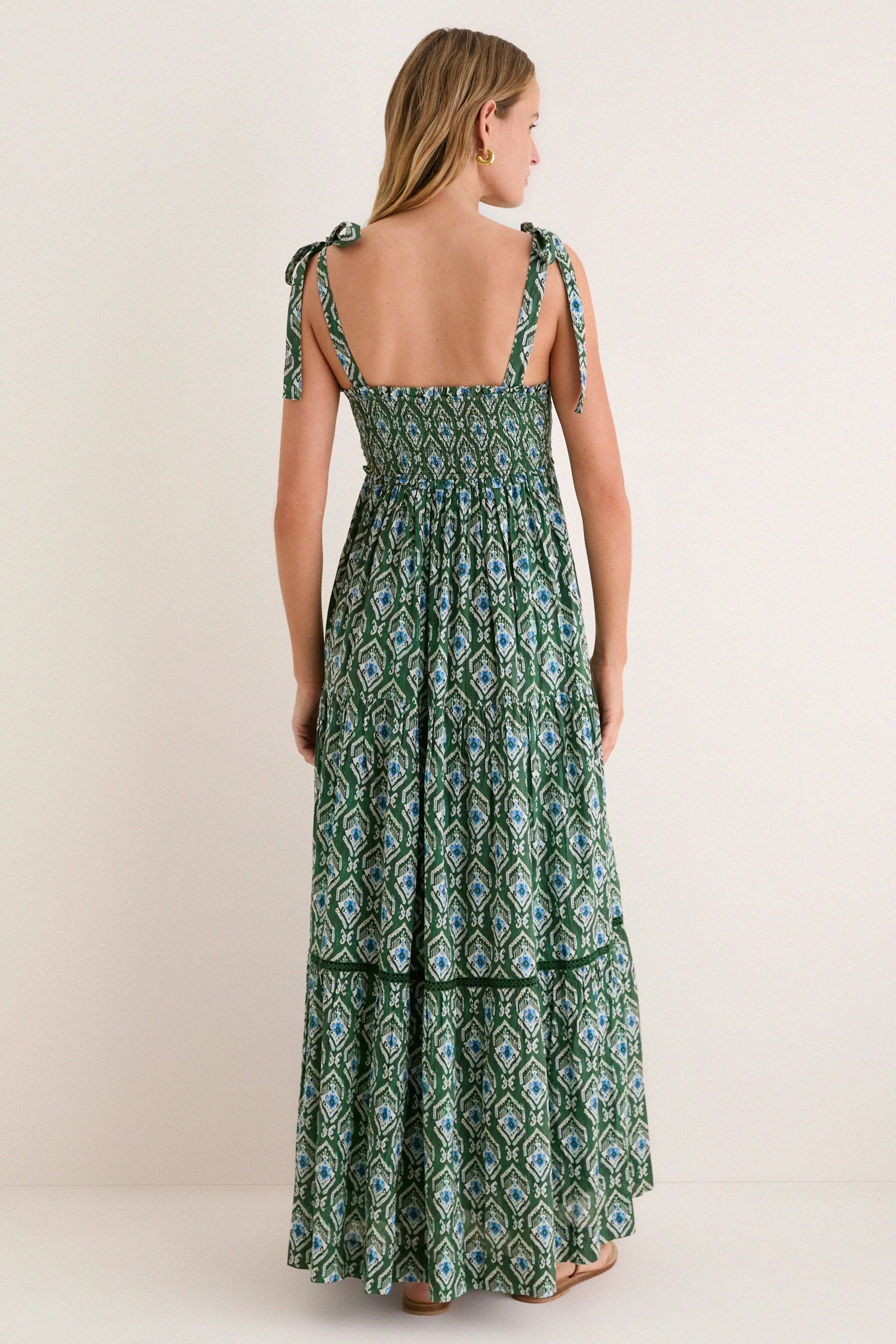 Green Indra Reece Maxi Dress