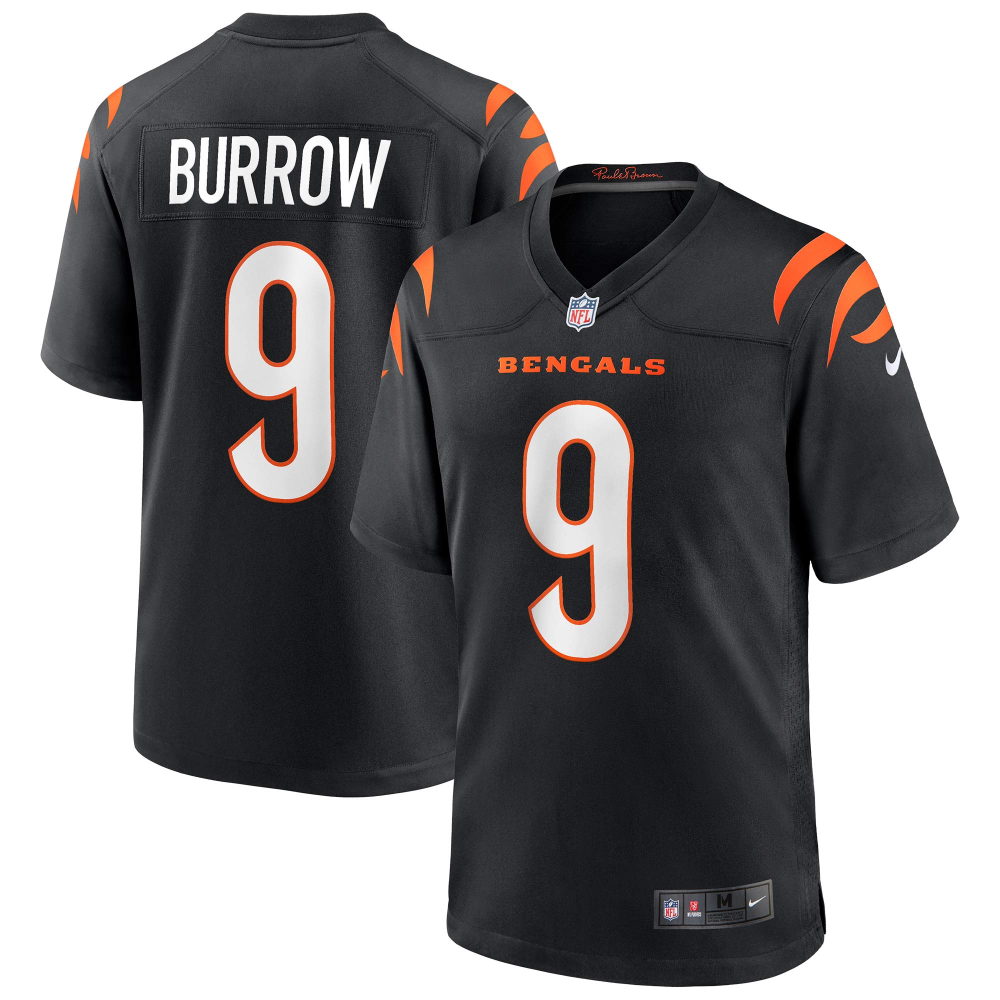 Joe Burrow #9 Cincinnati Bengals Nike Game NFL Football Jersey Black