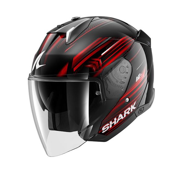 Casque jet Shark SKWAL i3 JET LIGHT-BLUR - Noir / RougeRef : SH1829-C577
