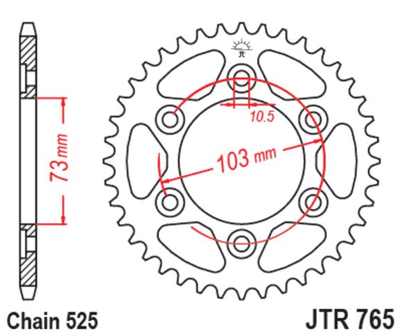 Couronne JT. Acier Standard - 530 42 dentsRef : JTC01881A / 1126653001