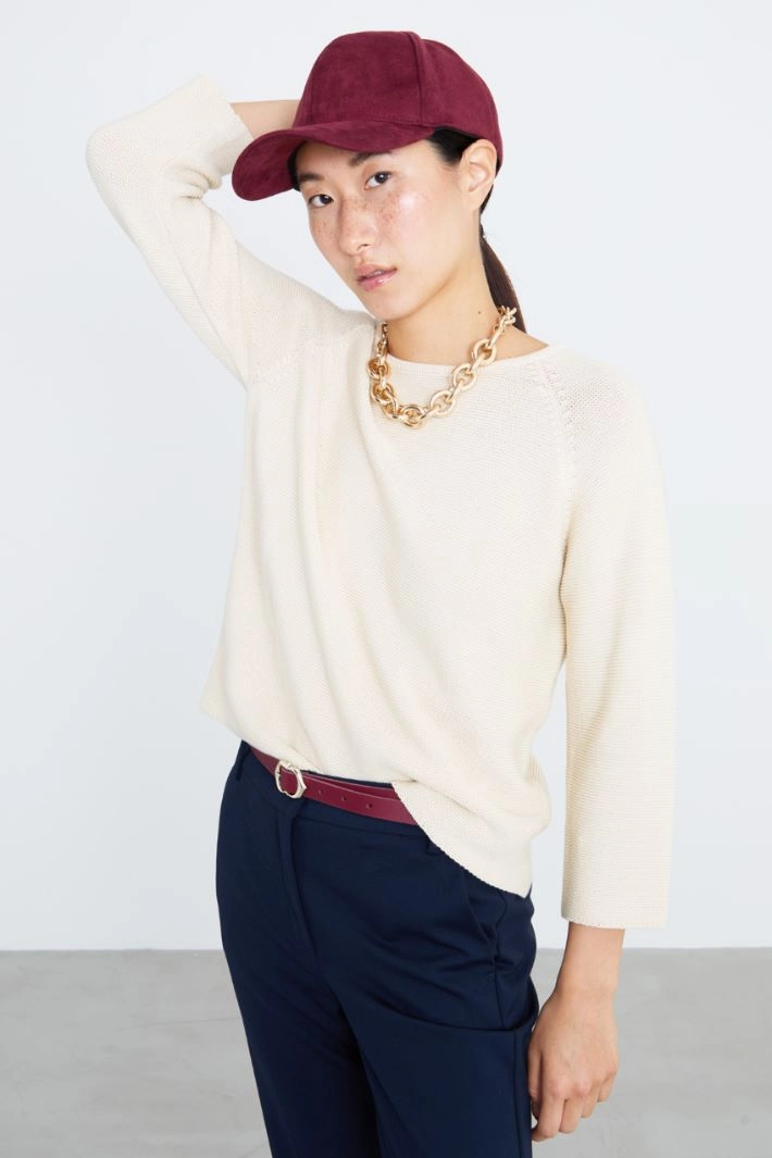 Velvet-effect baseball cap - BORDEAUX