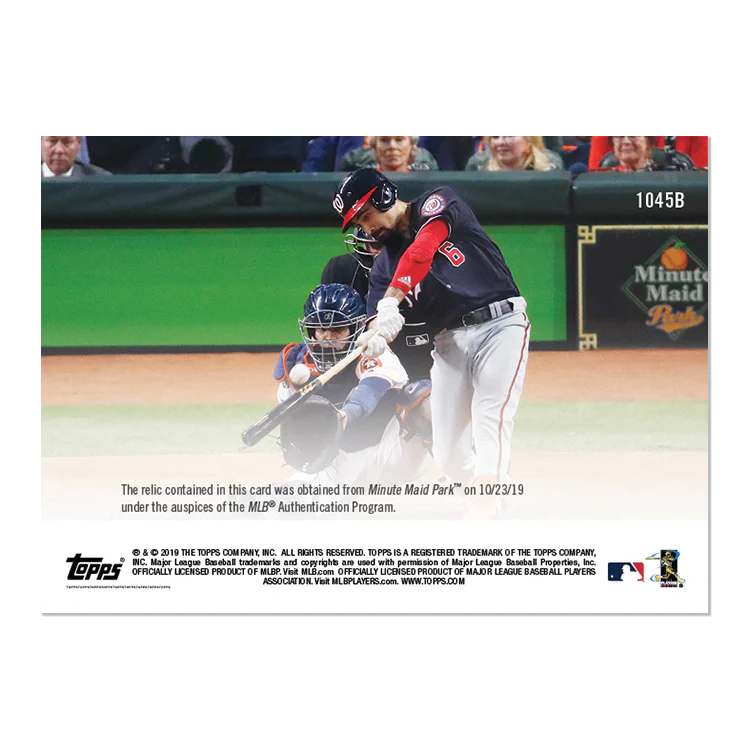 Game-used Base Relic # to 10 - Anthony Rendon - MLB TOPPS NOW® Card 1045B