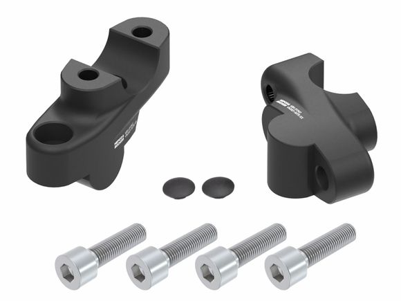 Hepco & Becker handlebar riser with offset 30 mm high and 21 mm back - blackRef: Hbe05016A / 42459505 00 01