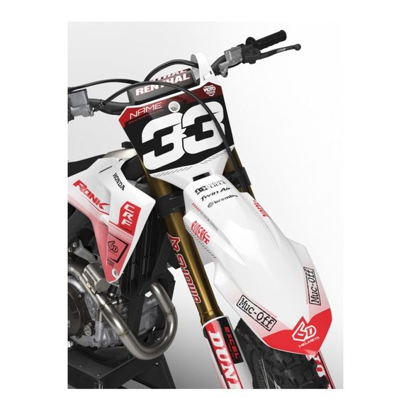 RiderUnik TALKWHITE graphic kit - WhiteHONDA 250 CR 250 R (ME03) - 2000 - 2001Ref: RU2704 / HO-TALKWH-12