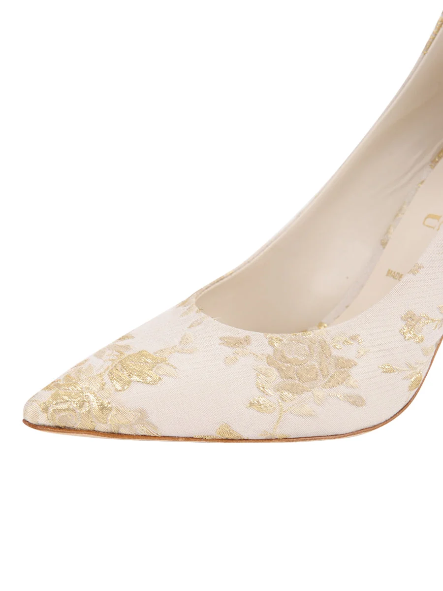 Stella Pointed Toe Pump Brocade
