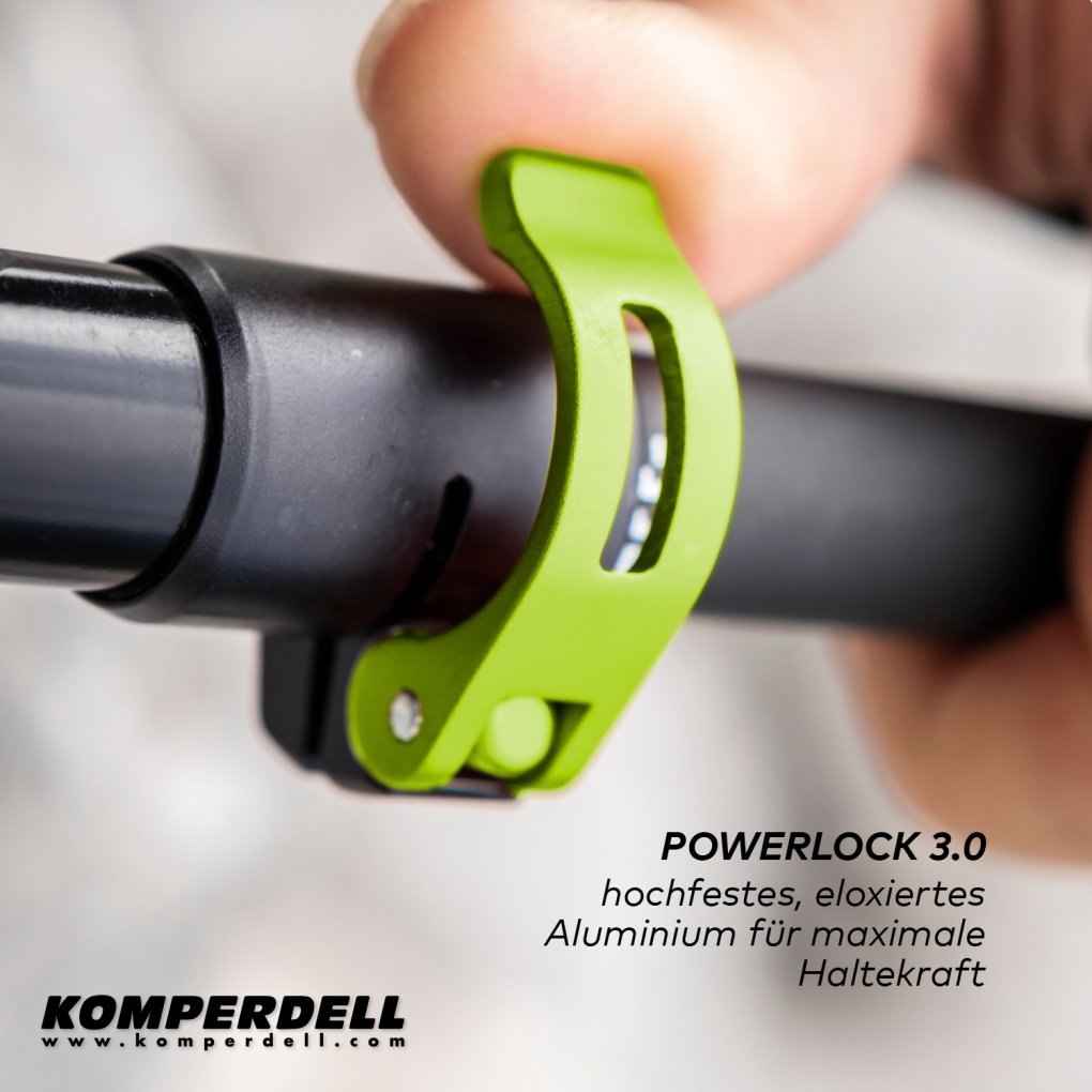 Komperdell FX Lite TI Vario Compact Trekking Poles (Pair) - silver/orange