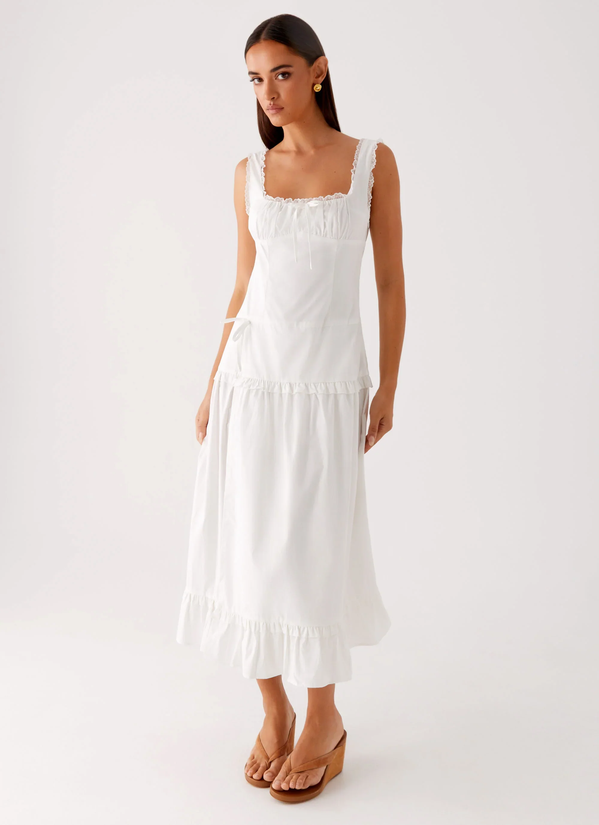 Quinn Midi Dress - White