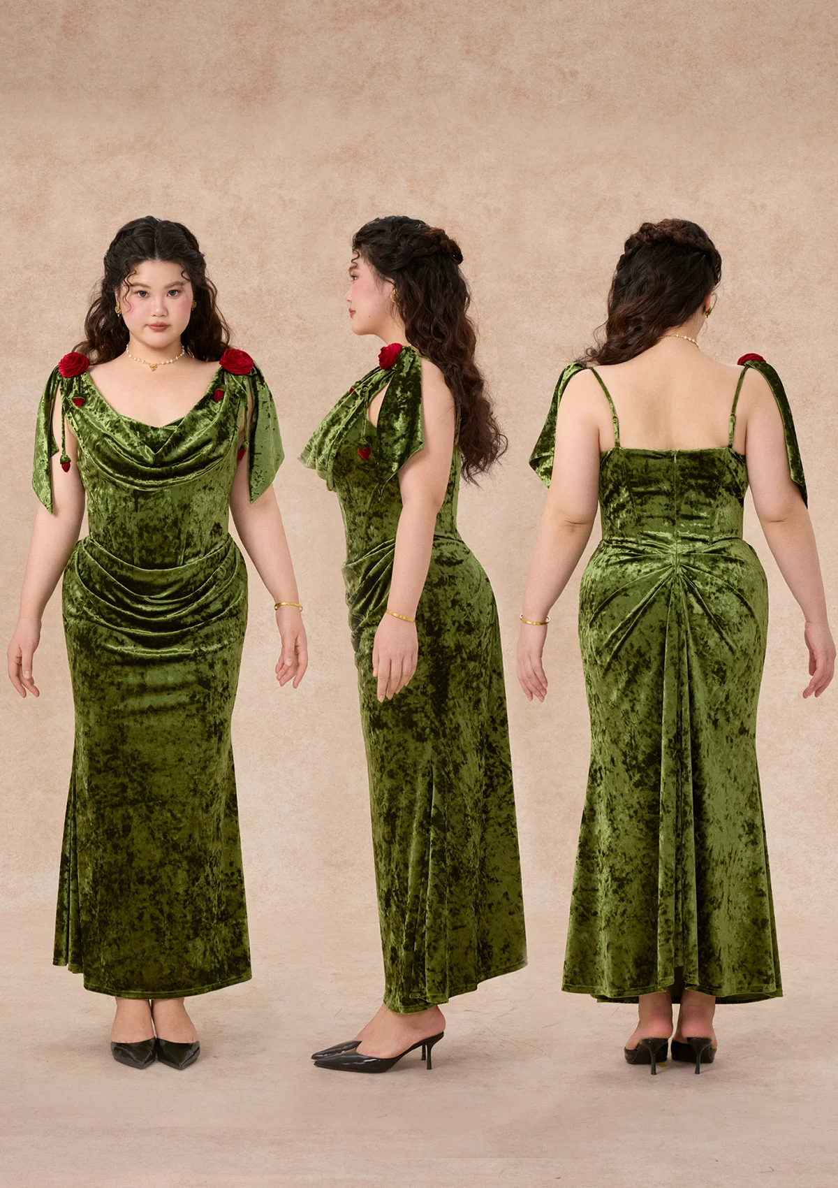 Curve & Plus Greenwood Rose Metamorphosis Dress