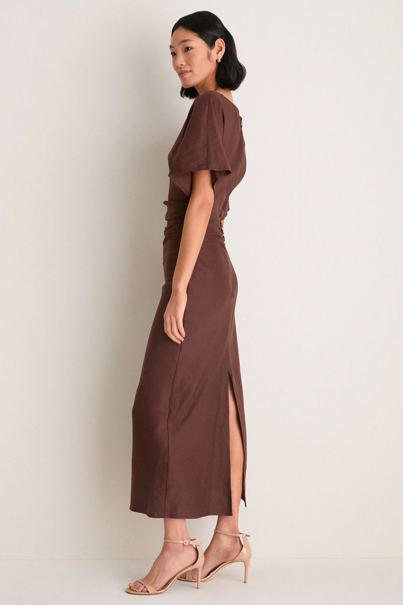 Dark Oak Amelie Linen Dress