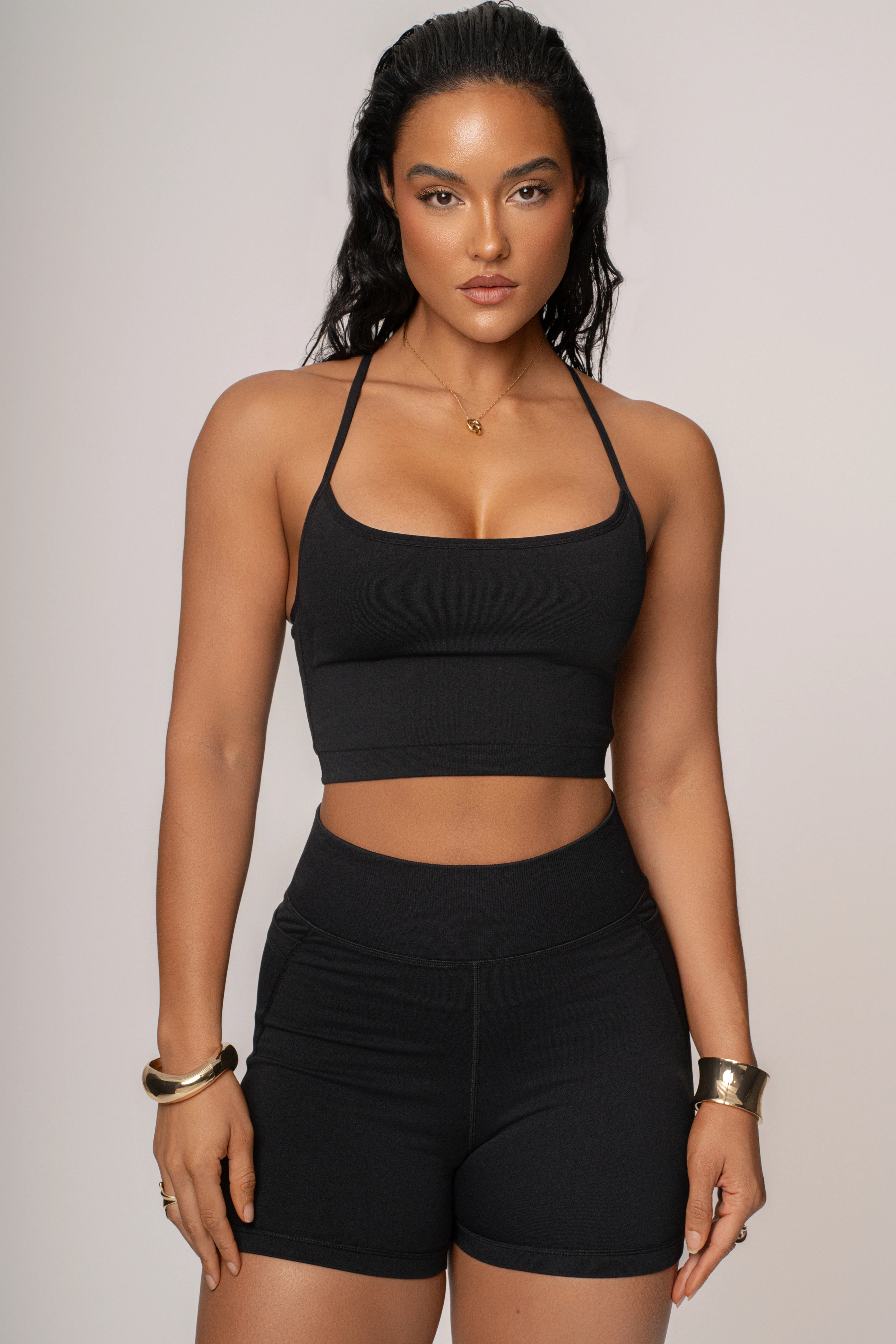 Black Active Crop Top