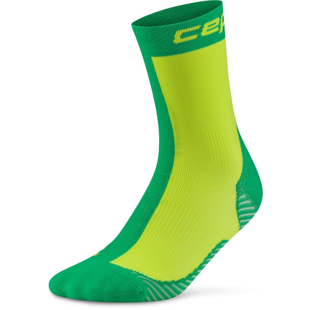 CEP Run Edt. Half&Half Mid Cut Compression Socks Women - green/lime