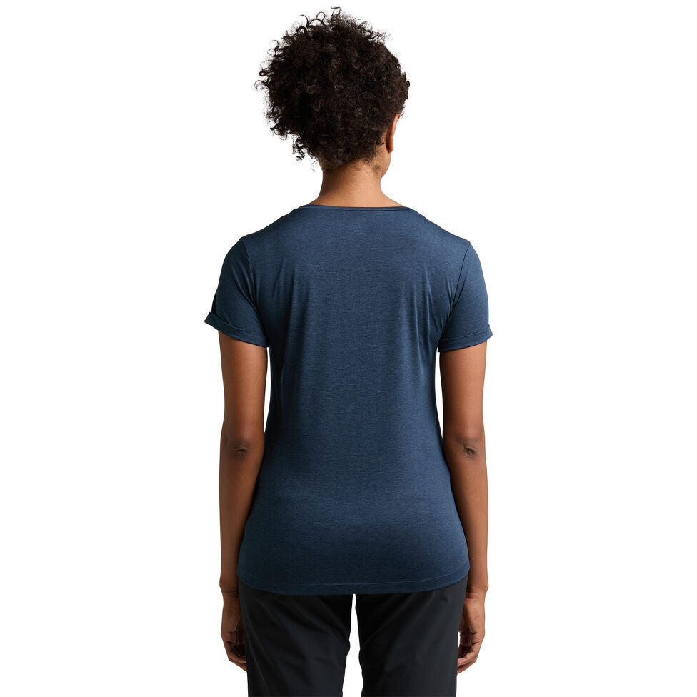 Haglöfs Ridge Hike Shortsleeve Tee Women - tarn blue solid 45W