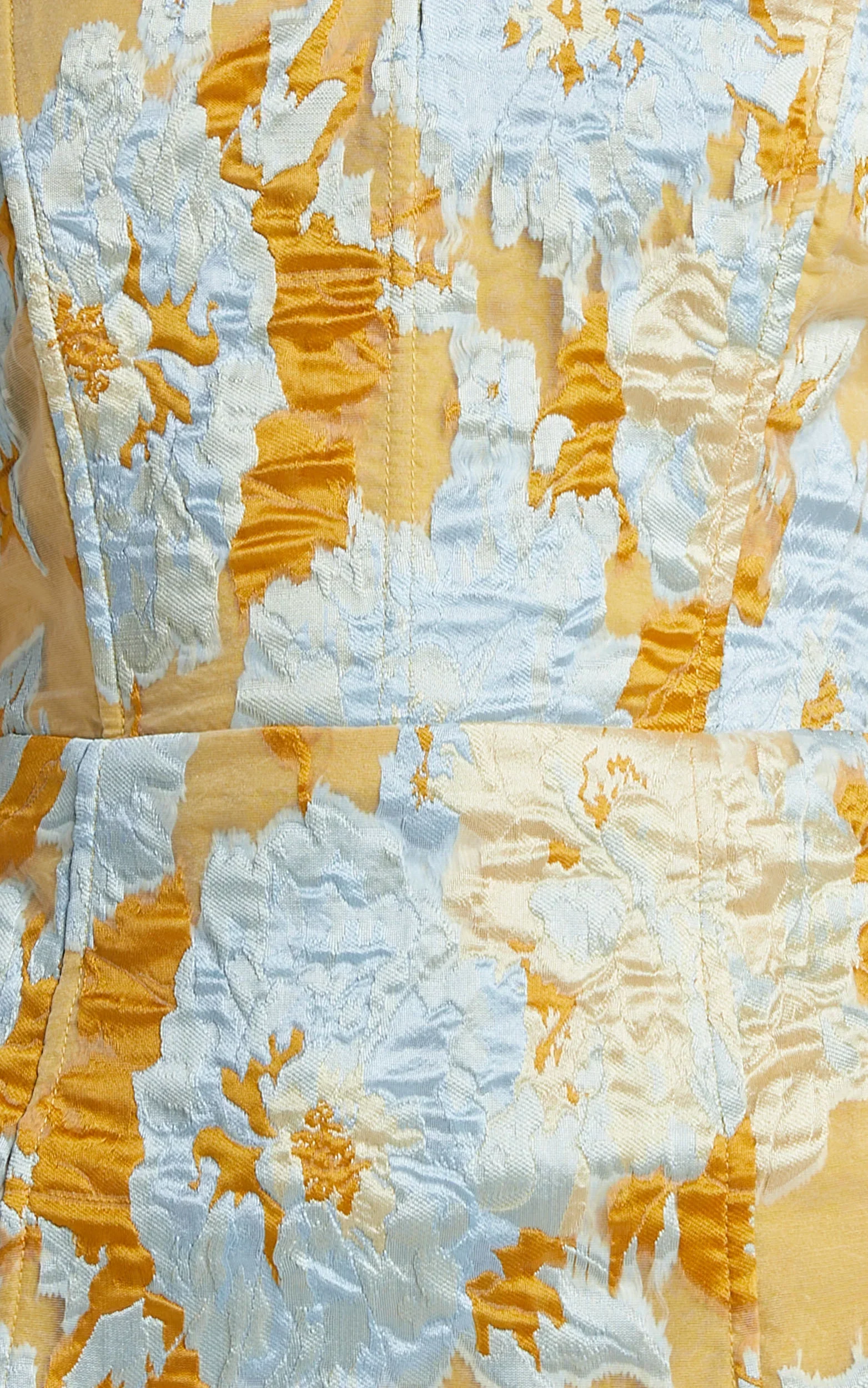 Brailey Mini Dress Strapless Dress in Blue Jacquard