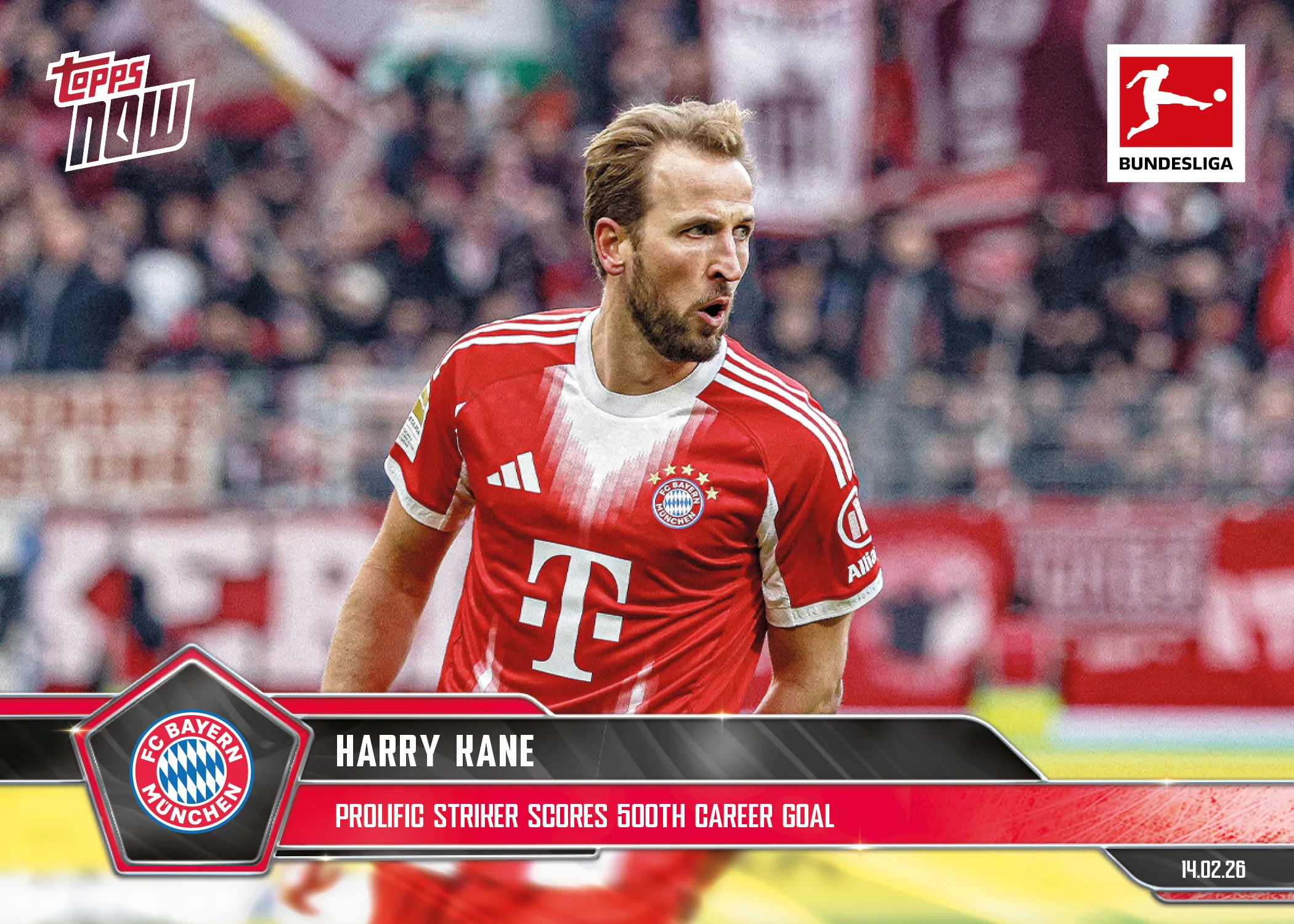 Harry Kane - 2025-26 Bundesliga Topps NOW® - Card 125 - PR: 1349