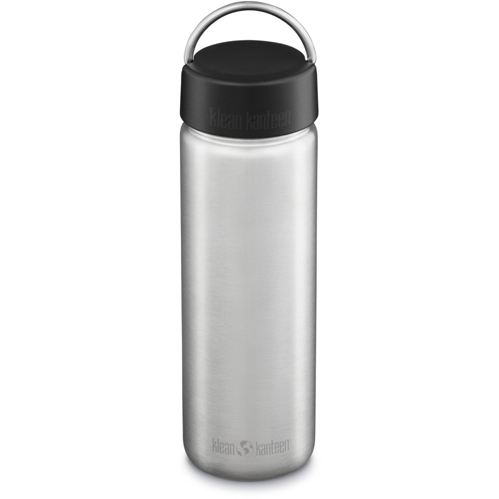 Klean Kanteen Wide Bottle 800ml with Wide Loop Cap - Brushed Stainless