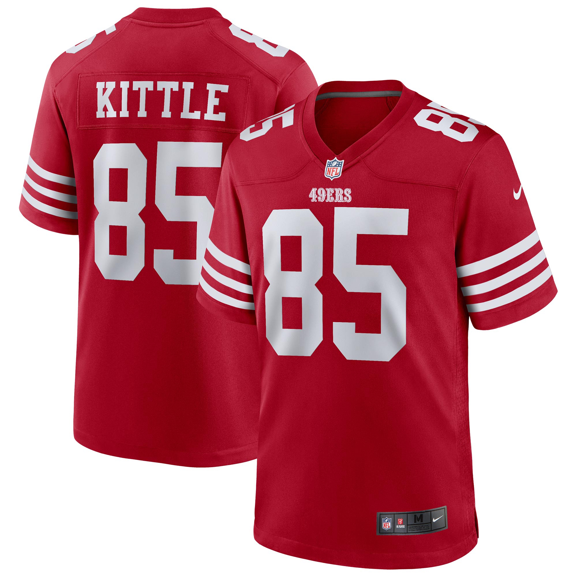 George Kittle #85 San Francisco 49ers Nike Game NFL Football Jersey Red