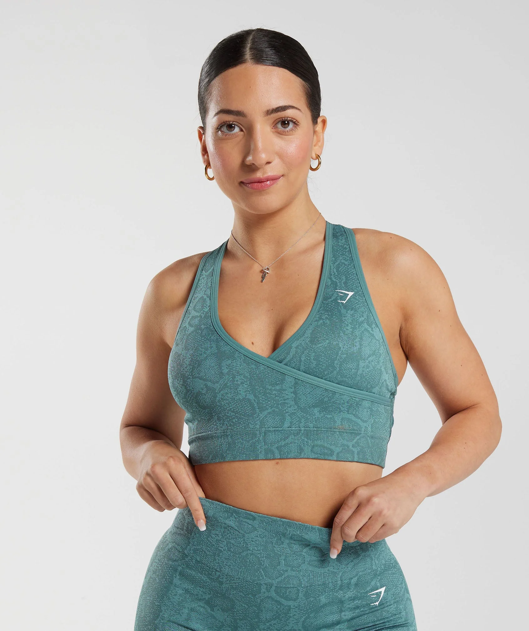 Adapt Animal Seamless Sports Bra Iceberg Blue/Thunder Blue
