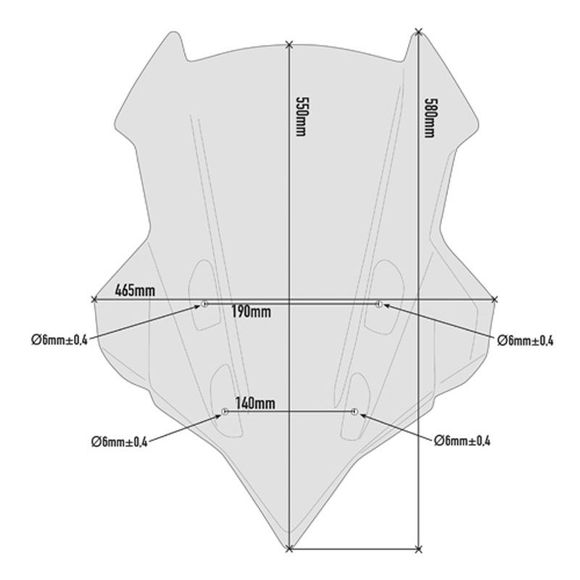 Givi High Protection Windscreen - Smoked GreyRef: D2139S