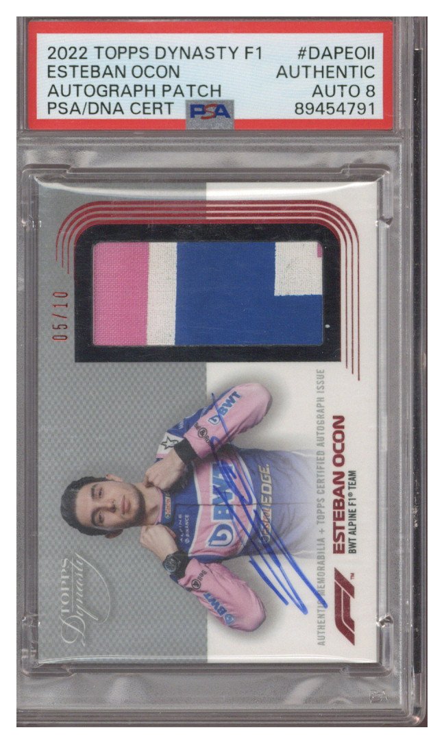 2022 Topps Dynasty F1 Esteban Ocon Auto Patch 5/10