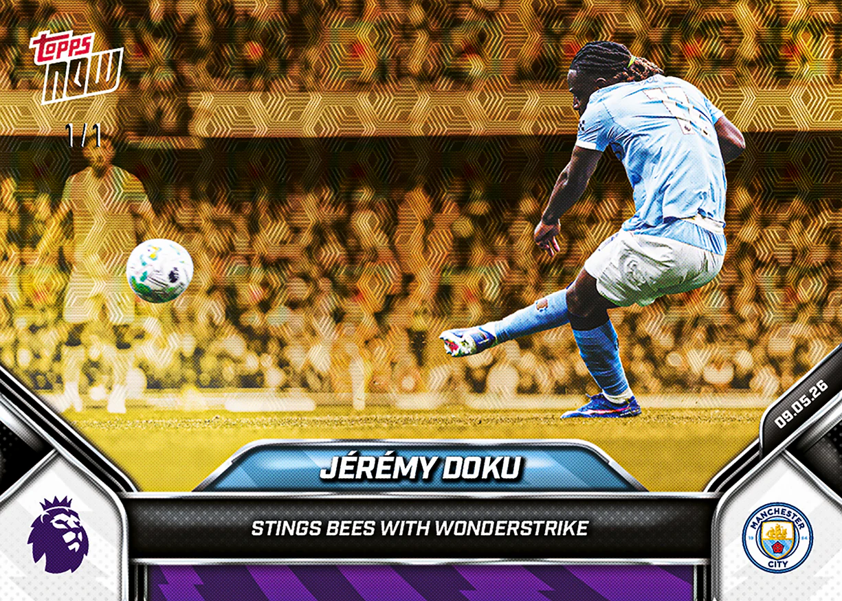 Jérémy Doku - 2025-26 Premier League Topps NOW® - Card 190 - PR: 317