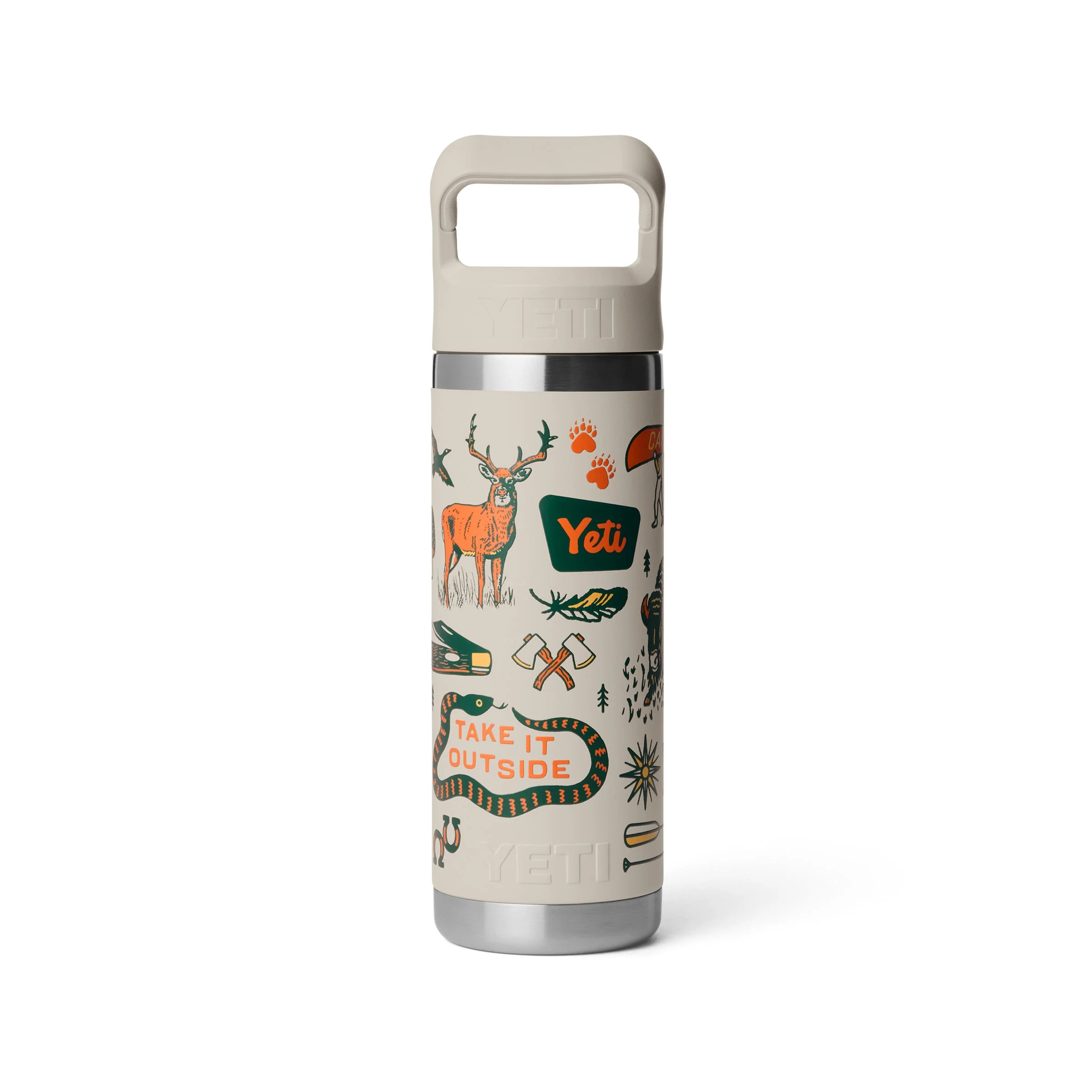 YETI Cape Summer Camp Rambler 18oz Straw Bottle
