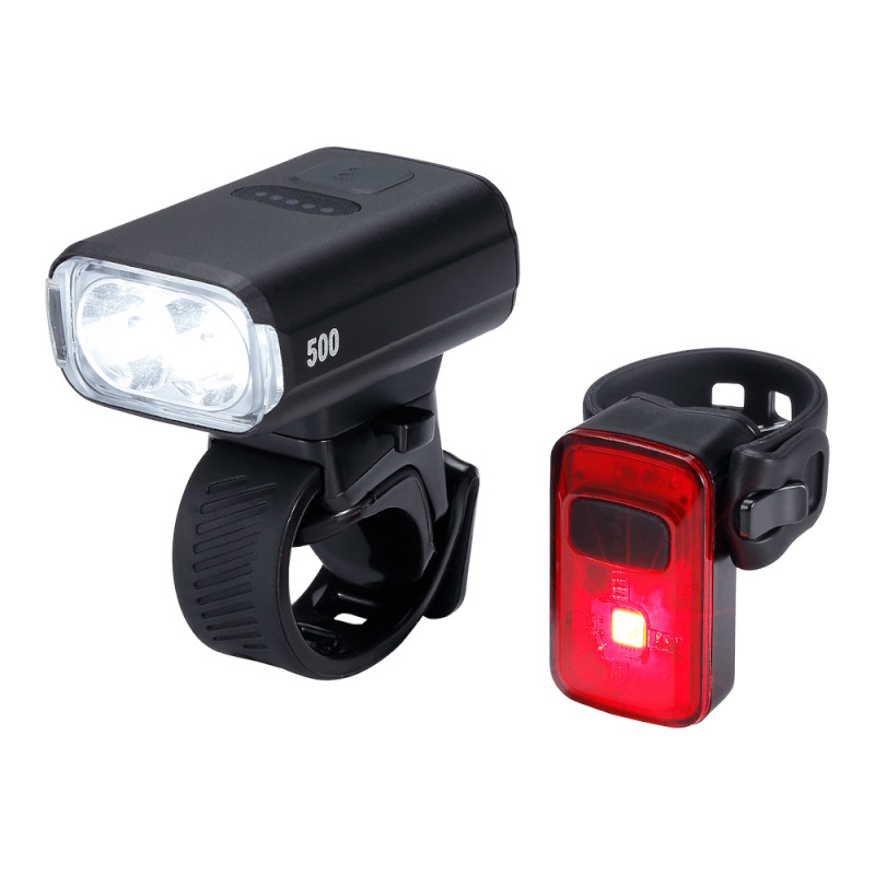 BBB Cycling NanoStrike 500 Combo + Spark Light Set BLS-265 - black