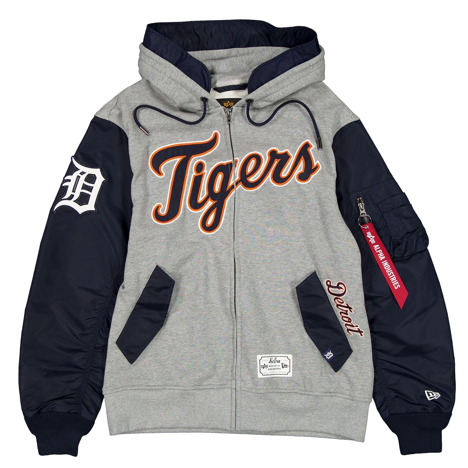 Detroit Tigers Alpha Industries MA-1 MLB Full-Zip Fleece Jacket