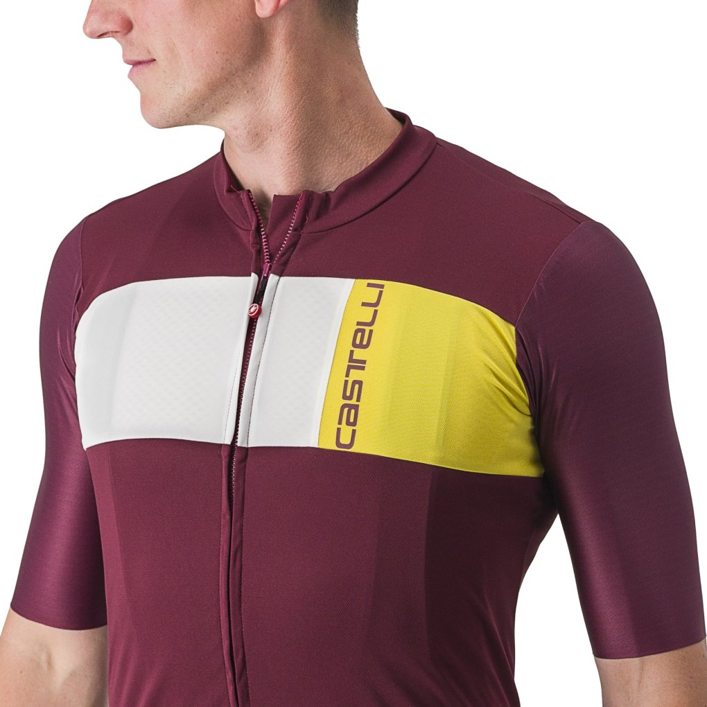 Castelli Prologo 7 Jersey Men - bordeaux/ivory-passion fruit 421