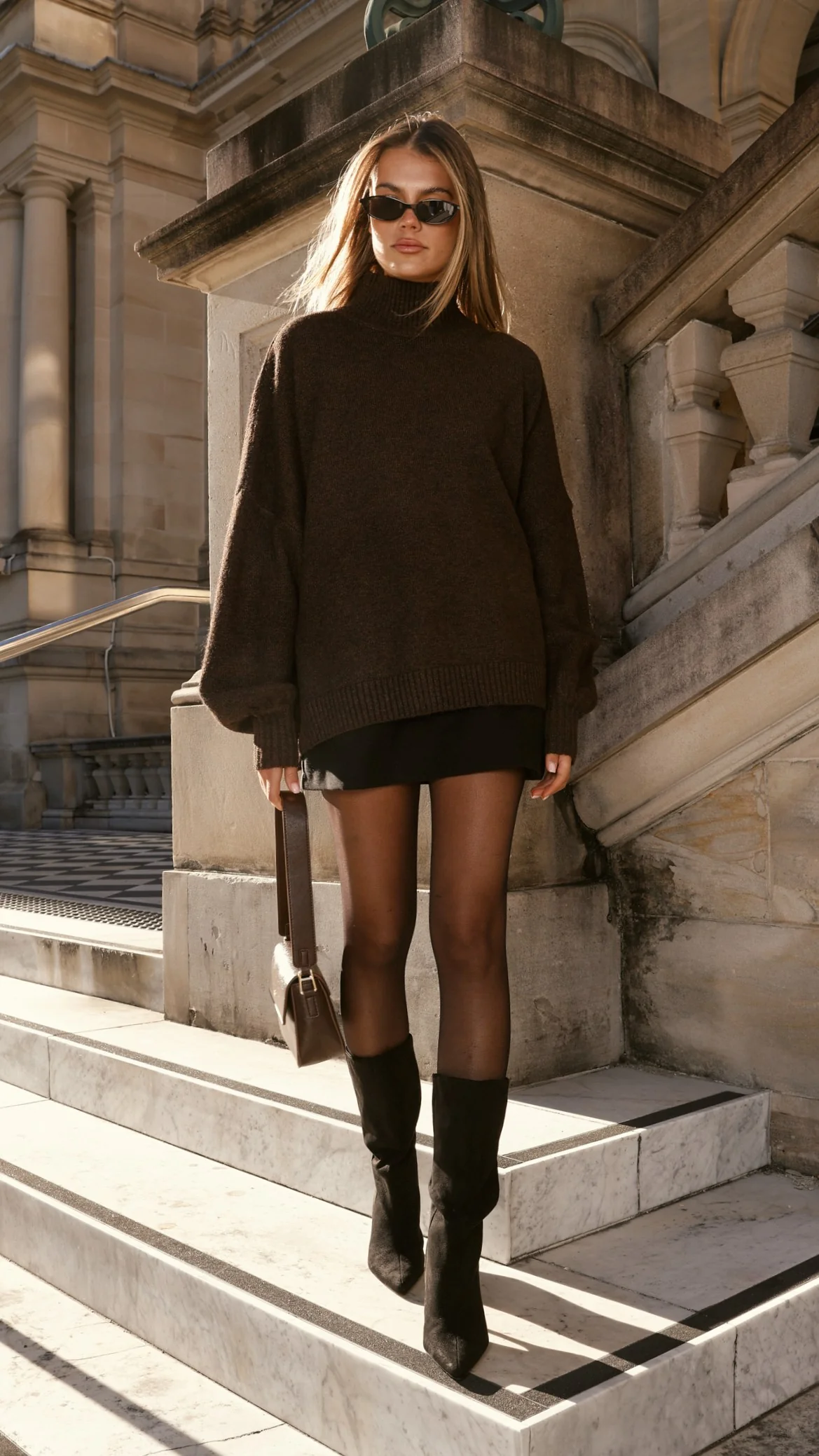 Harita Knitted Sweater - Chocolate