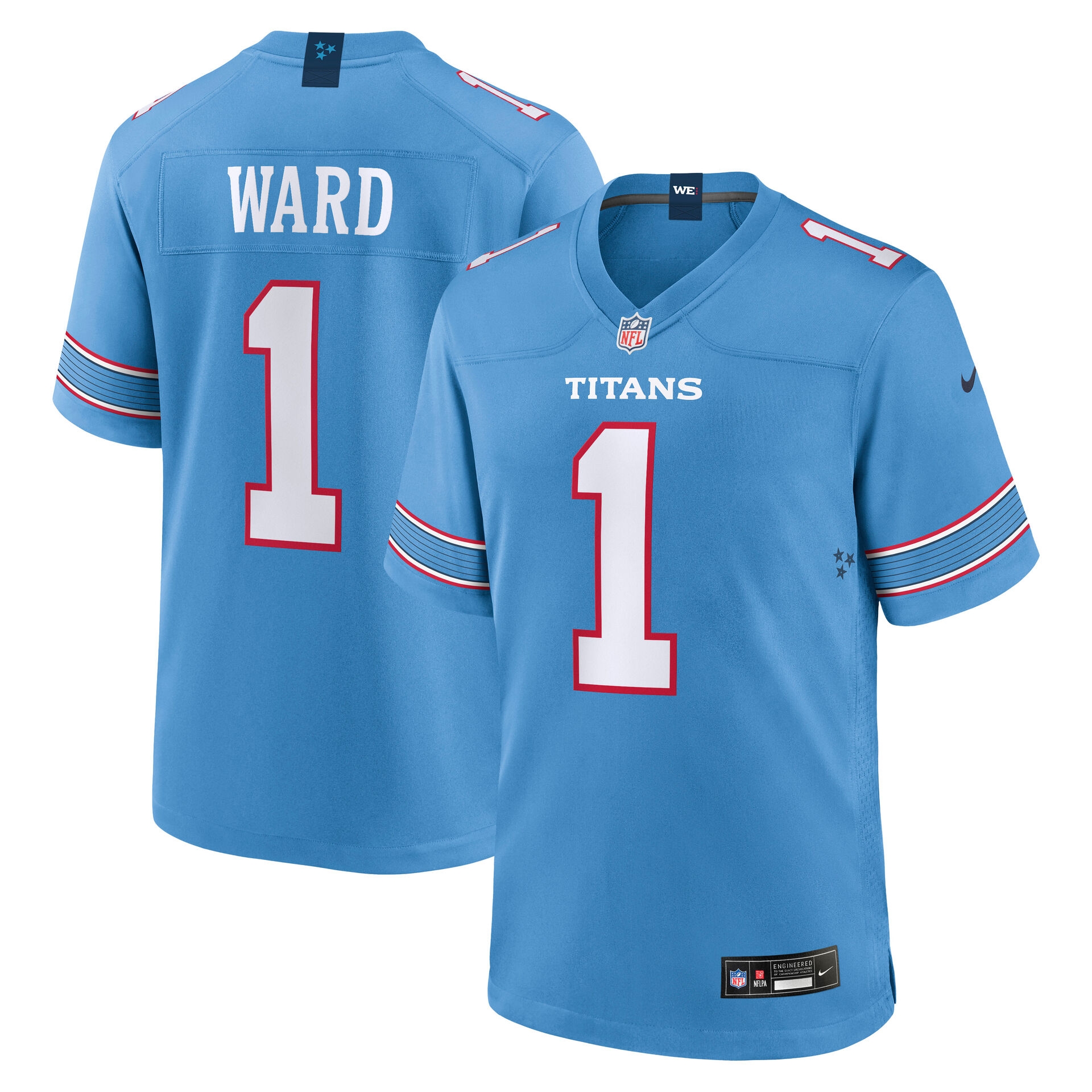 Cam Ward #1 Tennessee Titans 2026 Game NFL Jersey Blue