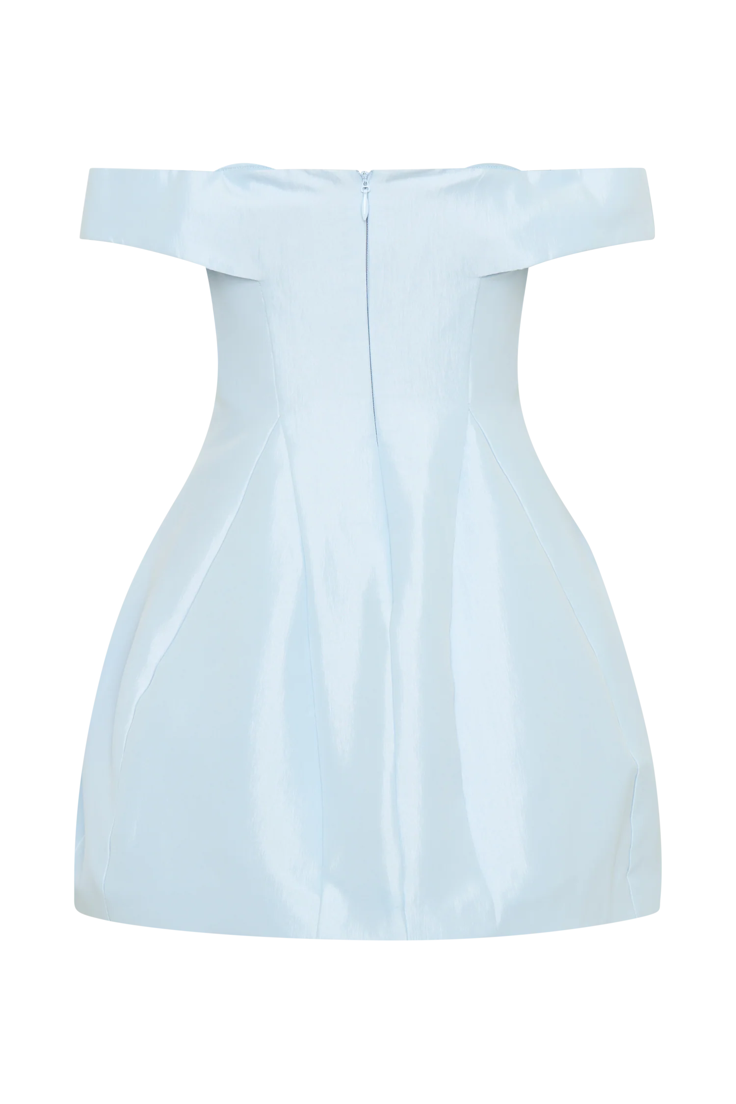 Diana Off Shoulders Mini Dress - Powder Baby Blue