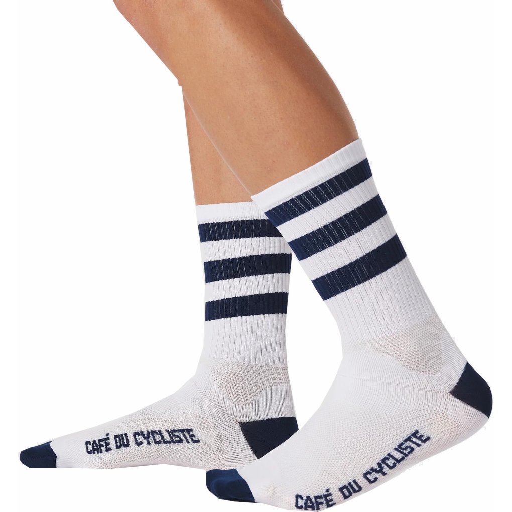 Café du Cycliste Skate Socks - navy on white