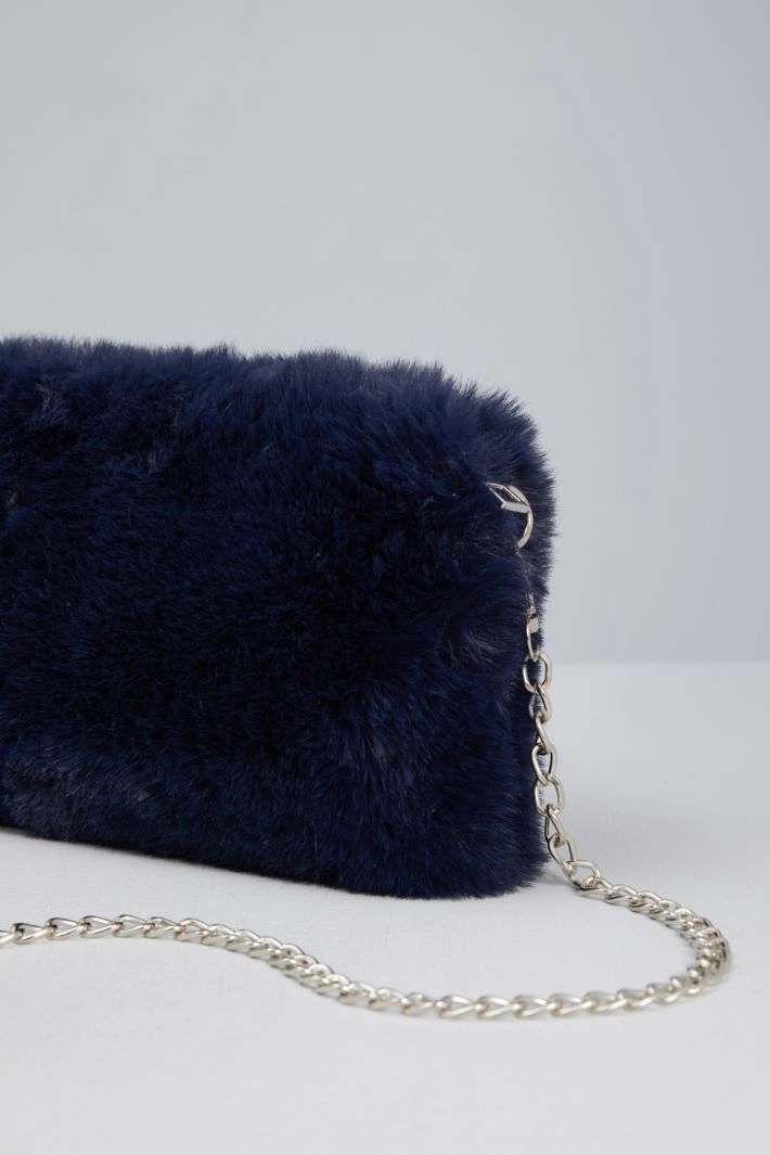 Bag in soft and warm fabric - NIGHT BLUE SILVER