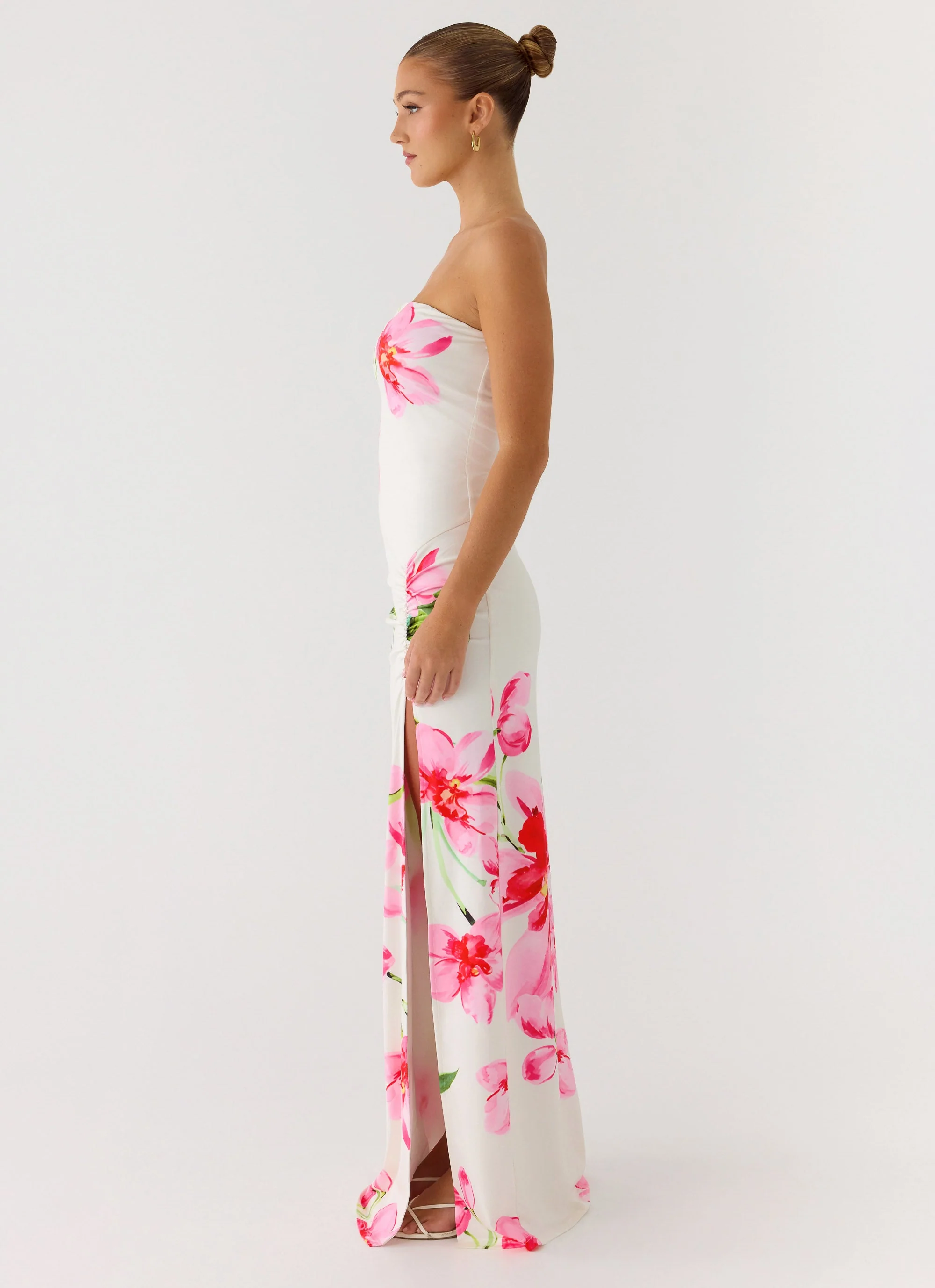 Erivo Strapless Maxi Dress - Ivory Reef