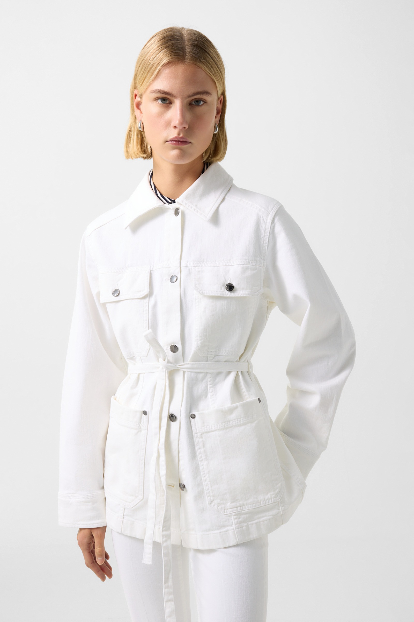 Pelin denim jacket in White