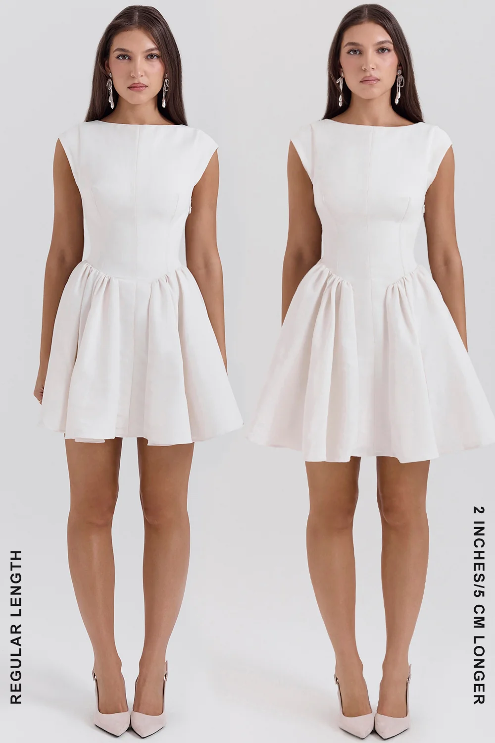 white open back mini dress