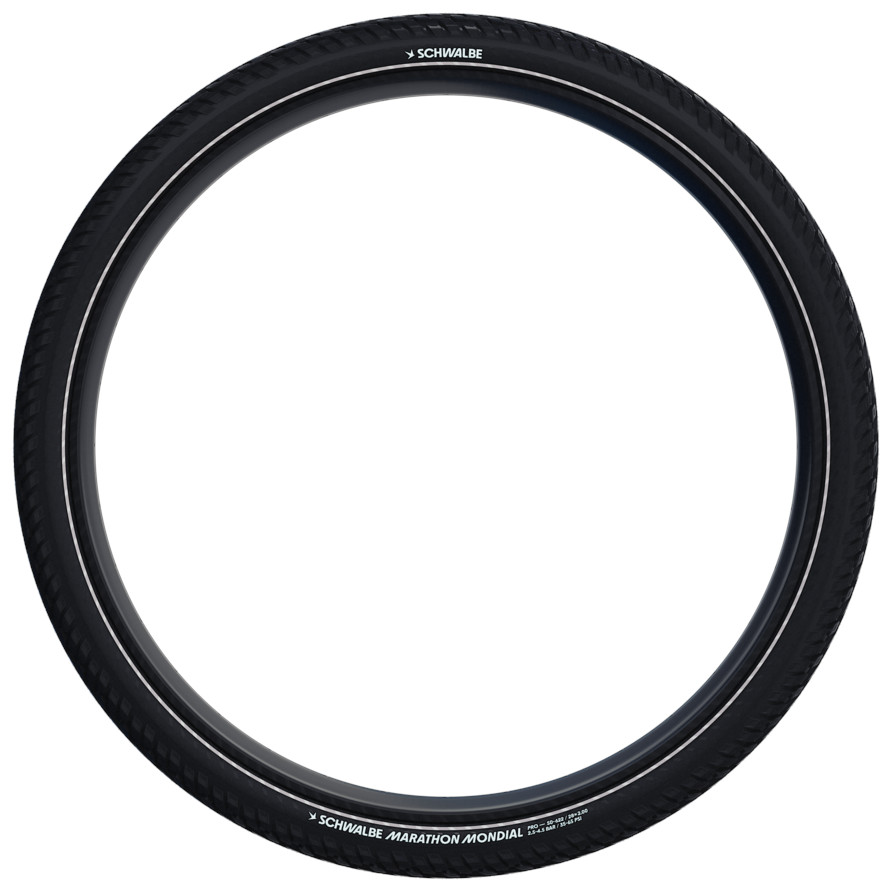 Schwalbe Marathon Mondial Wire Bead Tire - Performance | Addix | RaceGuard | ECE-R75 - 28x1.60