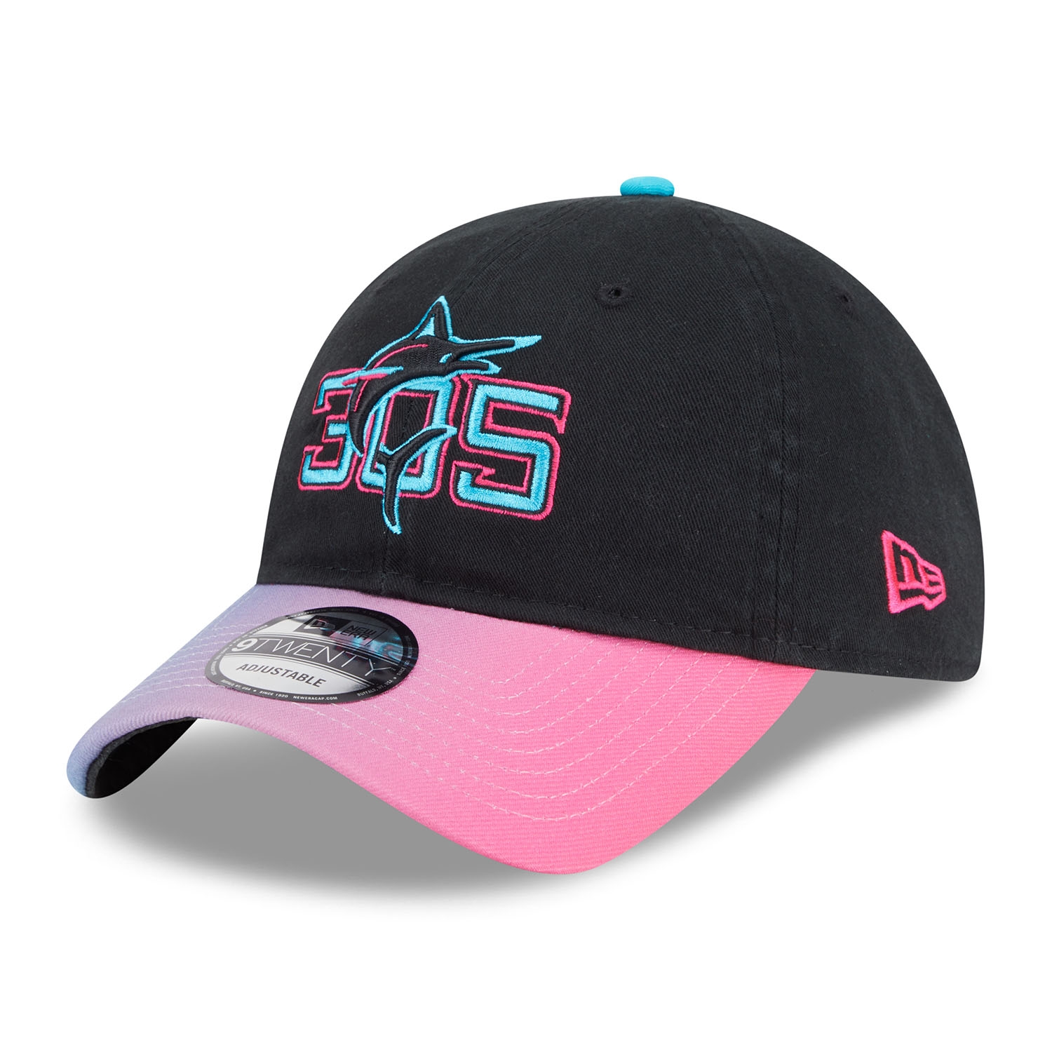 Miami Marlins MLB City Connect 9TWENTY Adjustable Cap Black