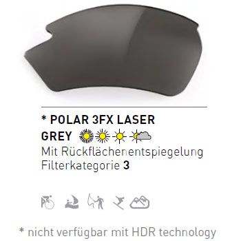 Rudy Project Rydon Glasses - Polar 3FX Lens - Matte Black/Grey